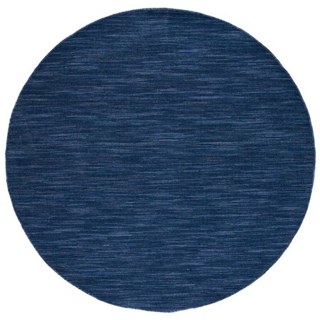 Safavieh 6 x 6 ft. Kilim Contemporary Hand Woven Round Rug; Navy & Blue KLM125N-6R